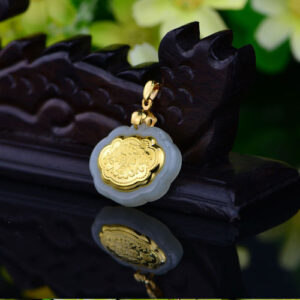 Nephrite Inlaid 24K Gold Long-life Lock